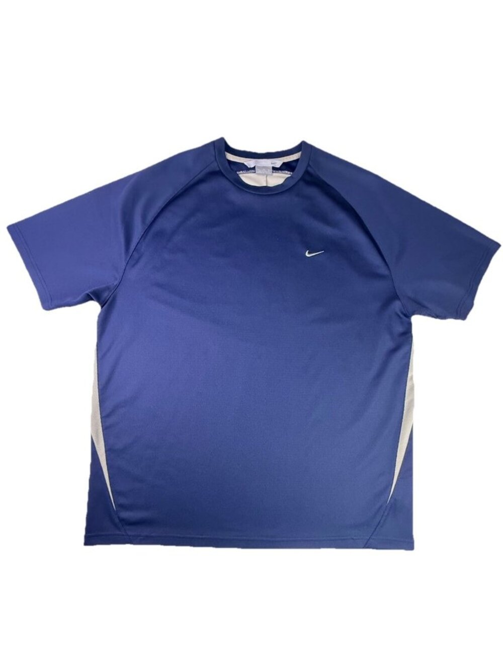 Nike Dri Fit Athletic Shirt Mens XL Blue Short Sleeve Running Training Gym